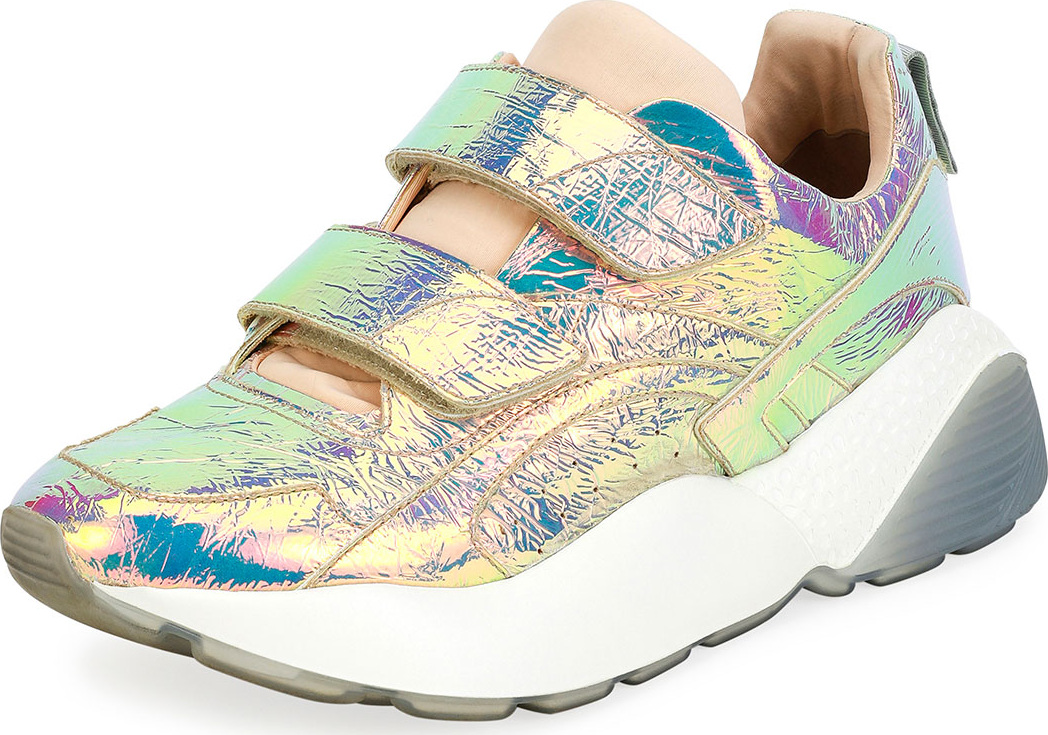 Stella McCartney Prisma Grip-Strap Multicolor Sneakers