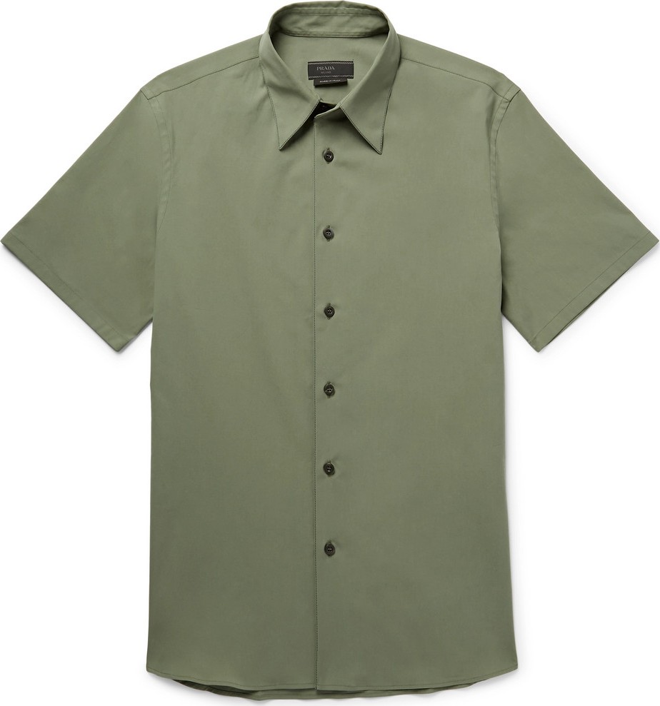 Prada Cotton-Blend Poplin Shirt