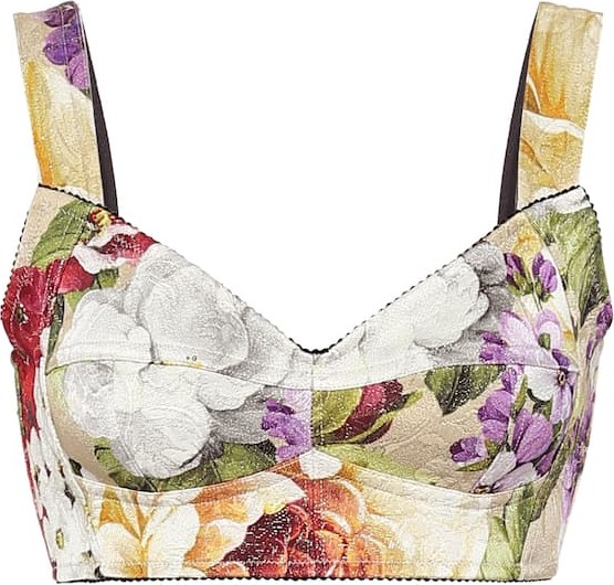 Dolce & Gabbana Floral brocade bustier
