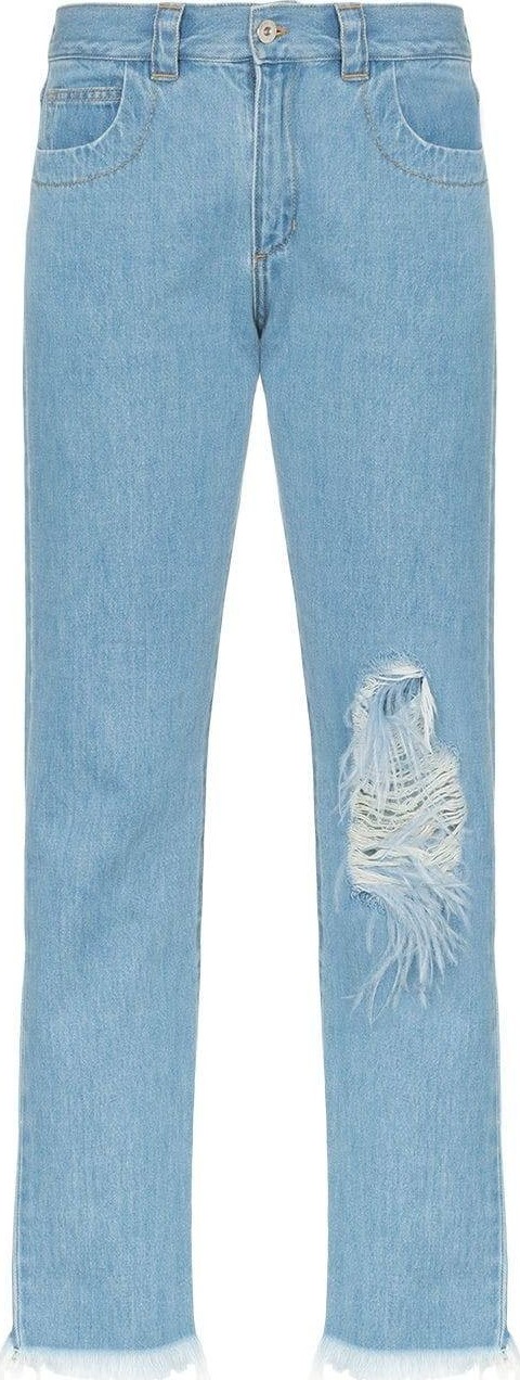 Marques'Almeida straight-leg ripped jeans