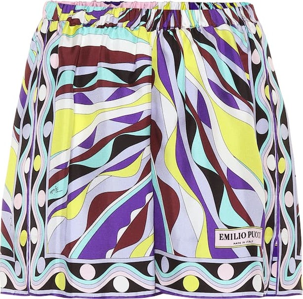 Emilio Pucci Printed silk shorts