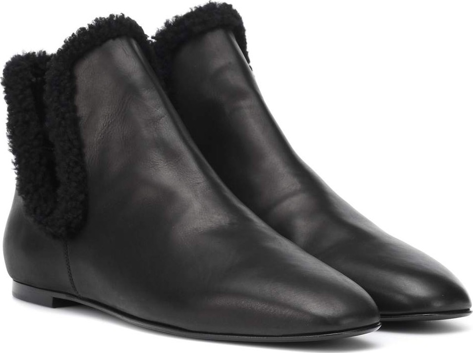 THE ROW Eros shearling-lined ankle boots
