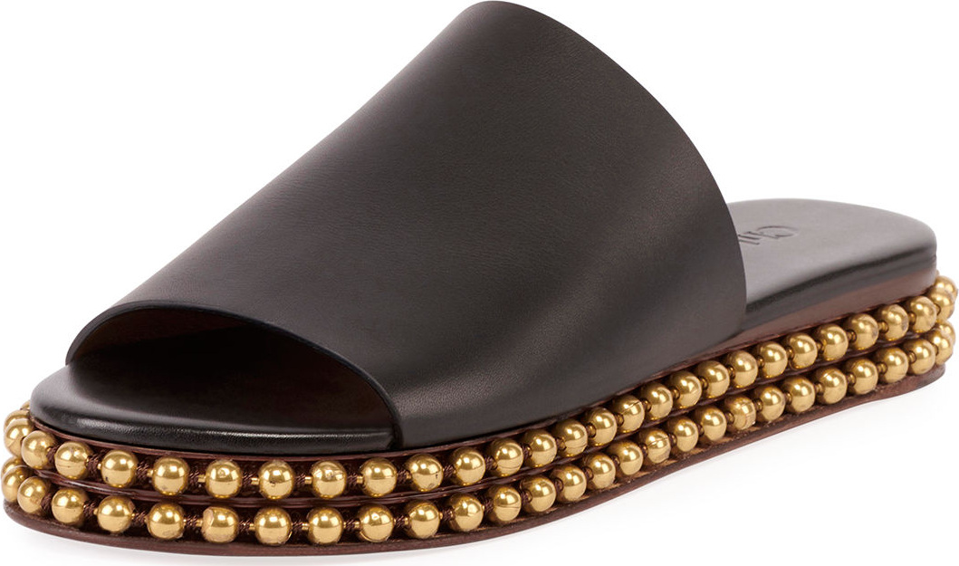 Chloe Sawyer 30MM Flatform Sandal with Gold Studs on Bottom