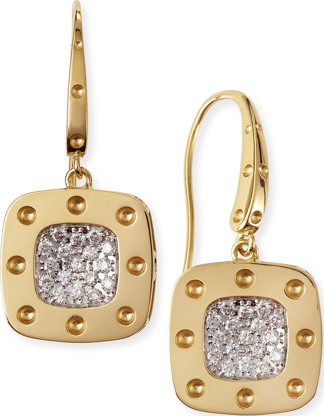 Roberto Coin 18k Yellow Gold Pois Moi Drop Earrings with Diamonds