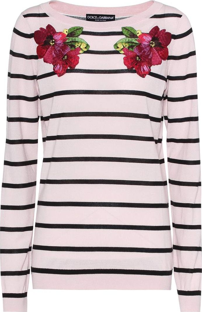 Dolce & Gabbana Embroidered cashmere and silk sweater