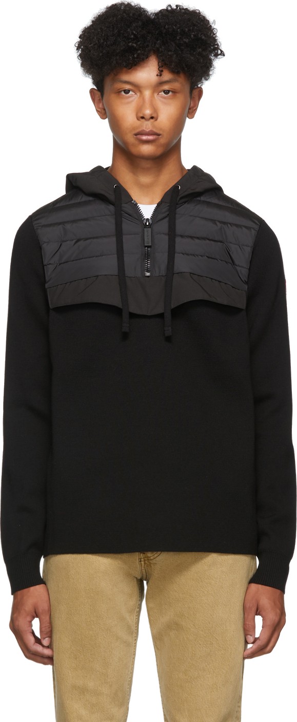 Canada Goose Black Down Hybridge Anorak Sweater