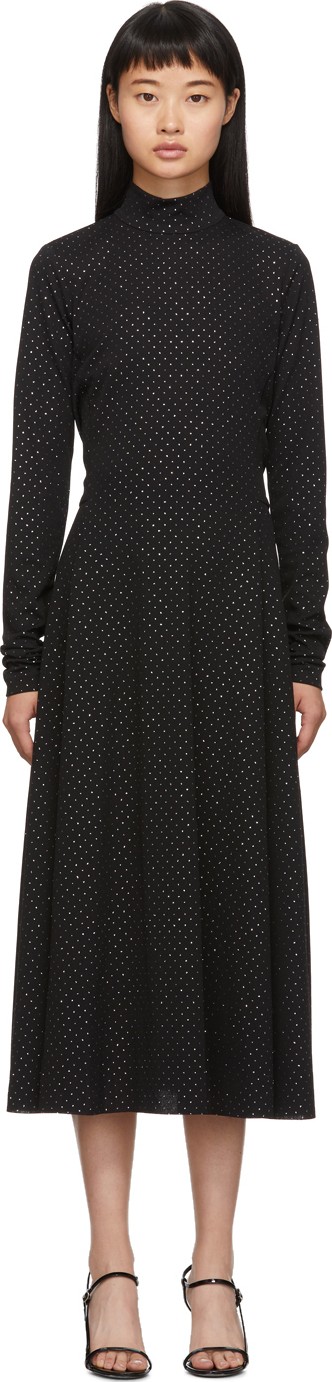 MARC JACOBS Black & Silver Turtleneck Dress