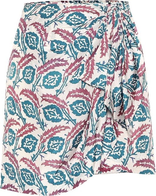 Isabel Marant Renzia printed silk miniskirt
