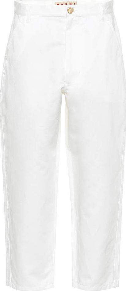 Marni Cotton and linen cropped pants