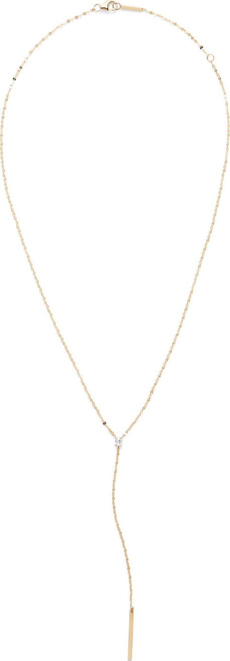 Lana 14k Gold Emerald Diamond Y-Drop Necklace