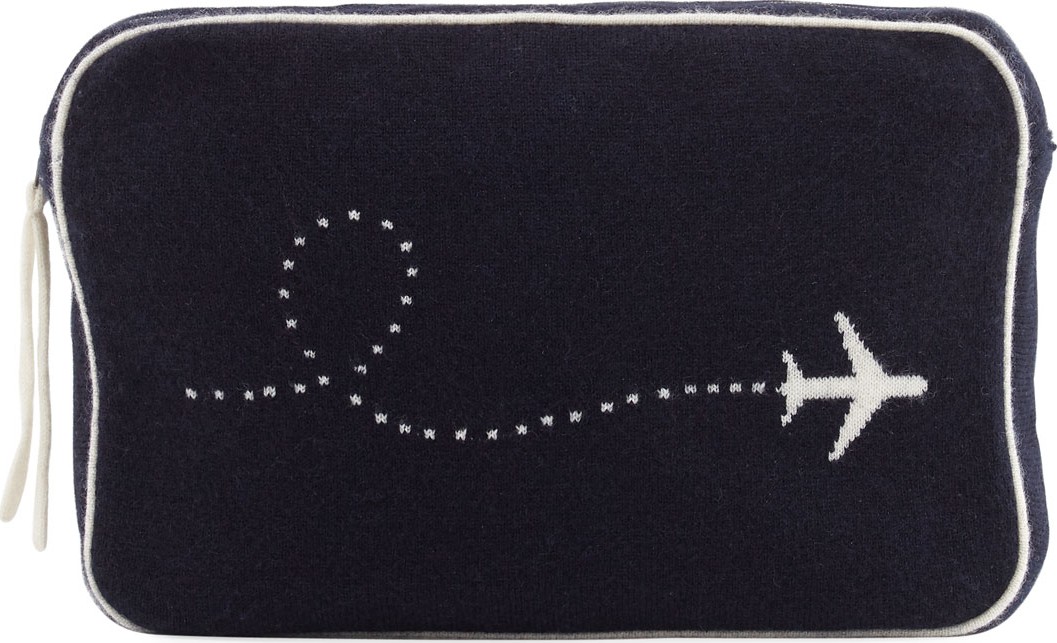 Sofia Cashmere Plane Intarsia Cashmere Travel Set