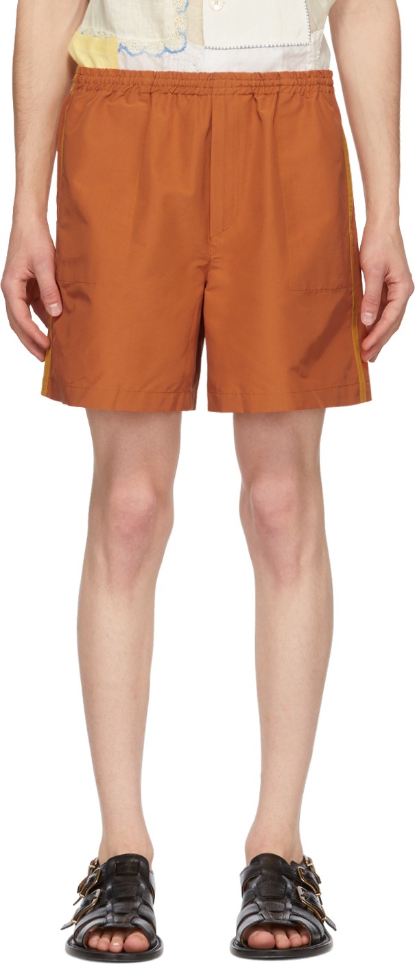 Bode Orange Rugby Shorts