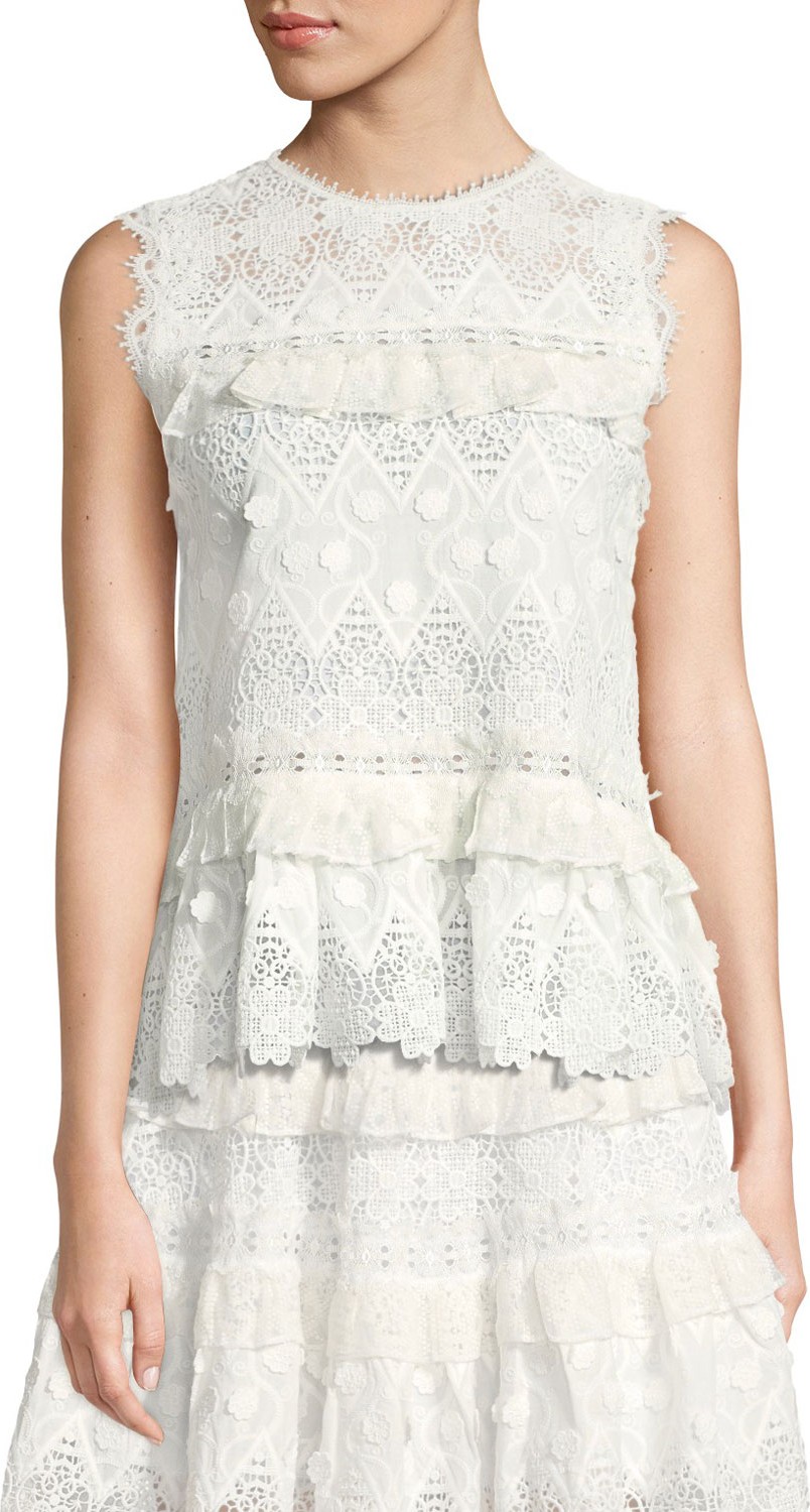 Alexis Effie Tie-Back Sleeveless Lace Top