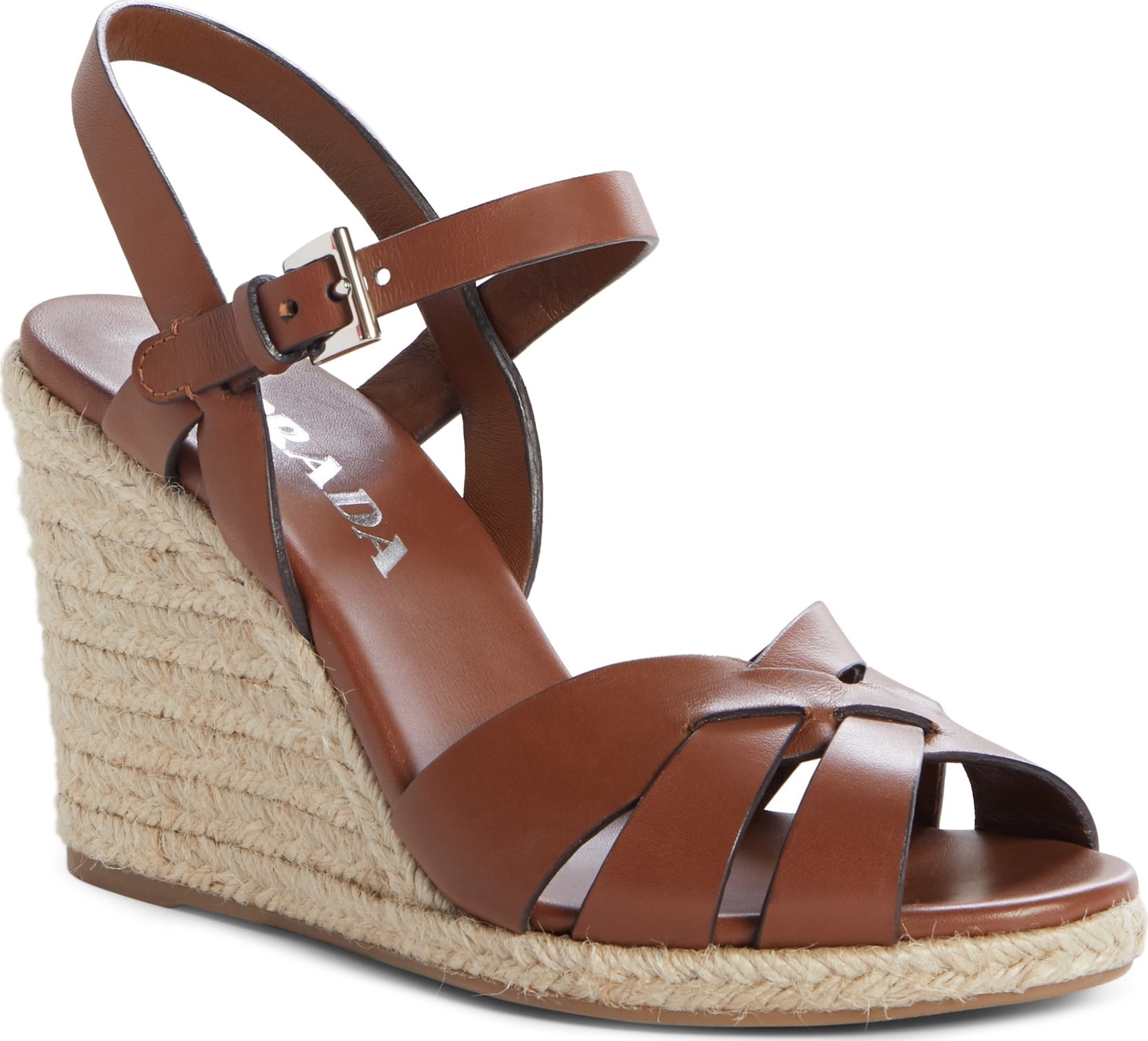 Prada Espadrille Wedge Sandal