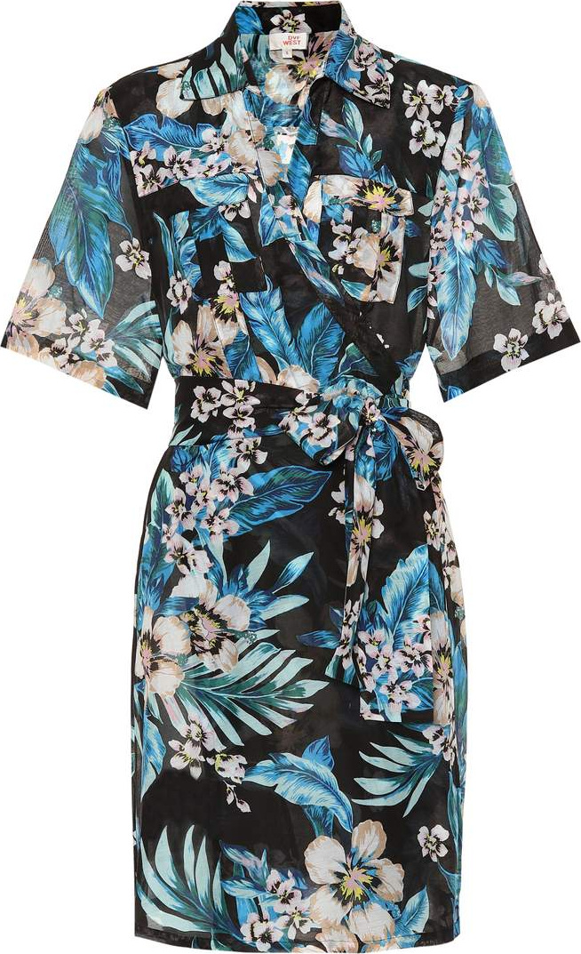 DIANE von FURSTENBERG Printed cotton and silk wrap dress