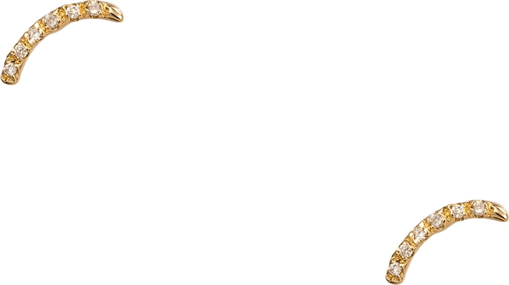 Wwake Micropavé Curved Diamond Earrings