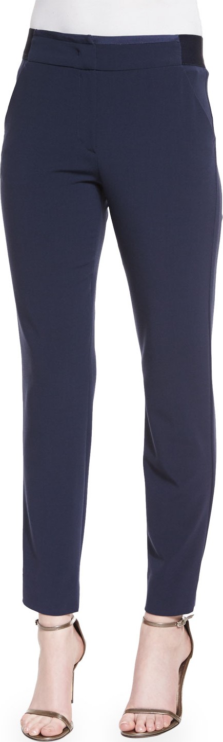 Armani Collezioni Mid-Rise Skinny Pants, Navy