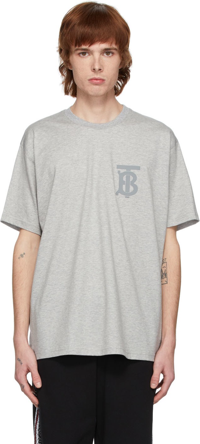 Burberry London England Grey Emerson Monogram T-Shirt