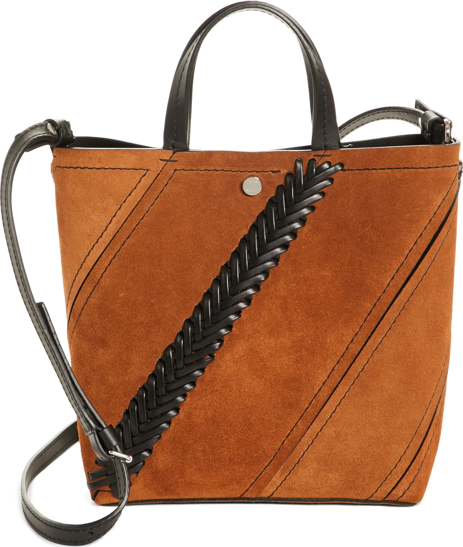 Proenza Schouler Small Hex Whipstitch Suede Bucket Bag