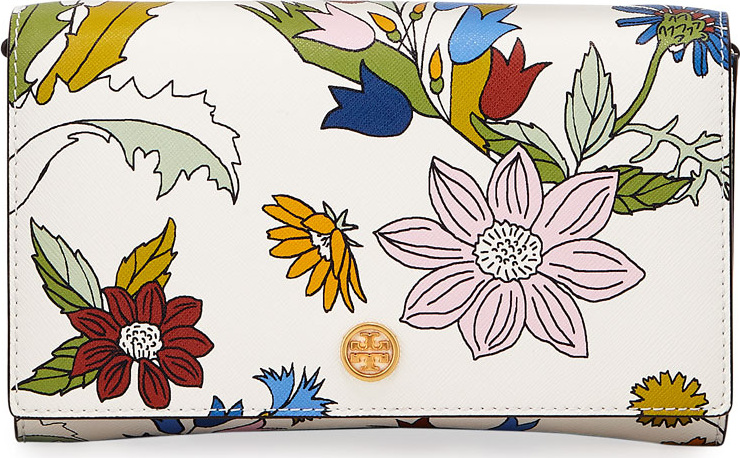 Tory Burch Robinson Floral Chain Wallet