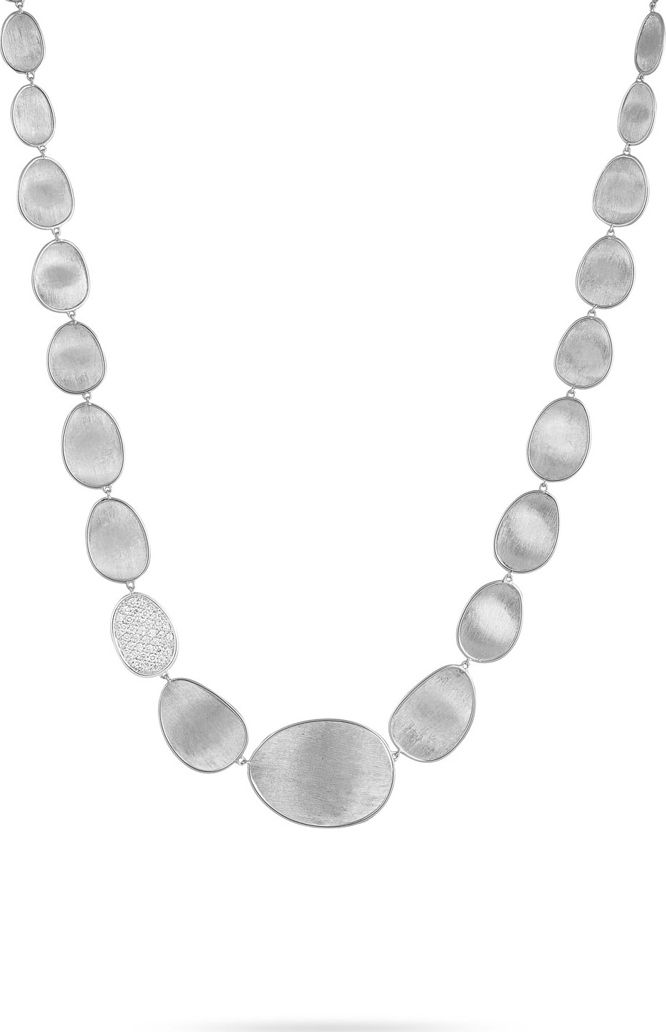 Marco Bicego Lunaria Collar Diamond Necklace in 18K White Gold