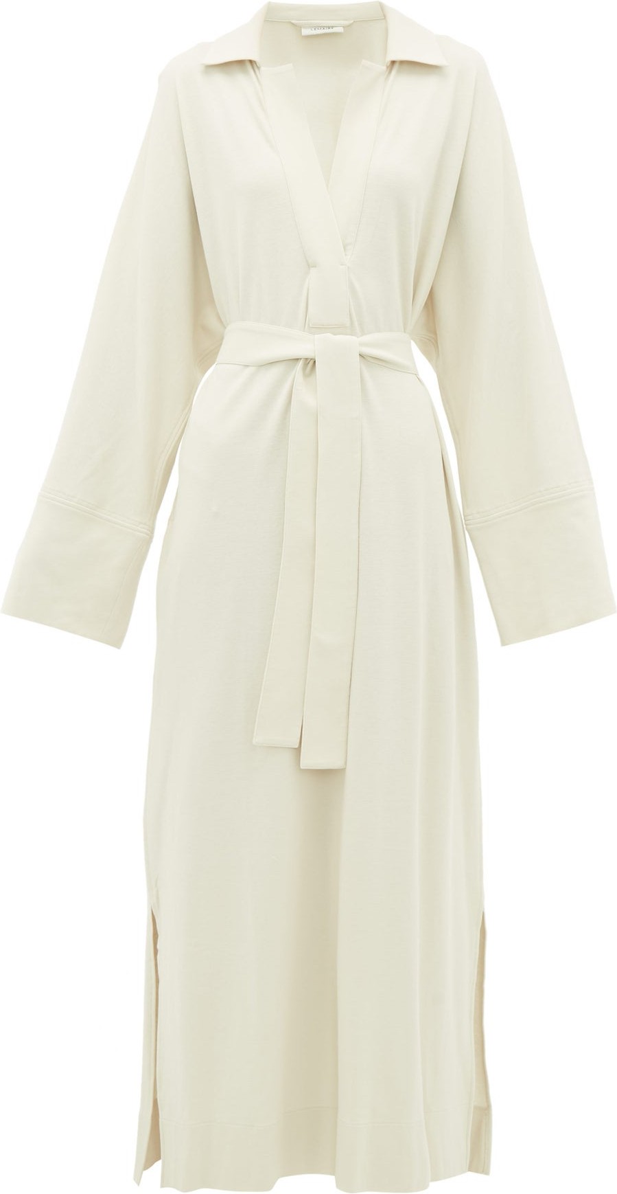 Lemaire Polo-collar belted cotton-jersey shirtdress