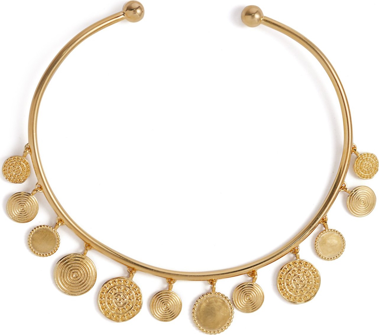 Joelle Kharrat Moneta gold-plated coin necklace