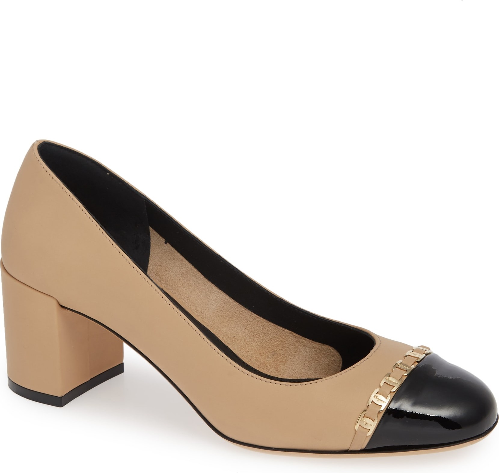 Salvatore Ferragamo Avella Chainlink Trim Pump Salvatore Ferragamo Avella Chainlink Trim Pump