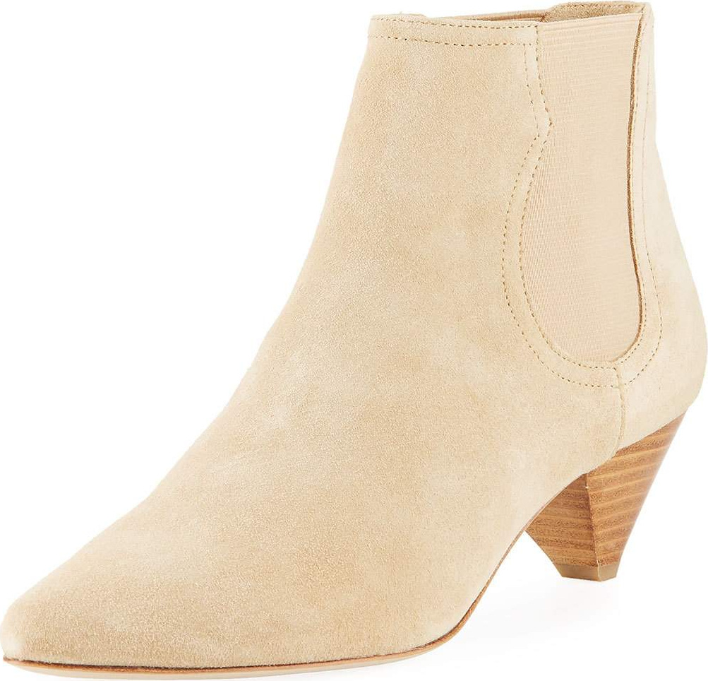 Joie Barleena Suede Cone-Heel Bootie