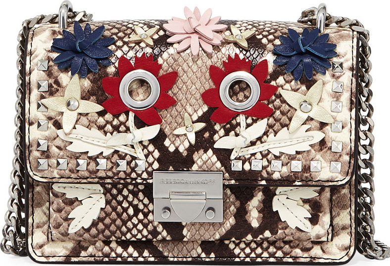 Rebecca Minkoff Christy Small Snake-Print Shoulder Bag