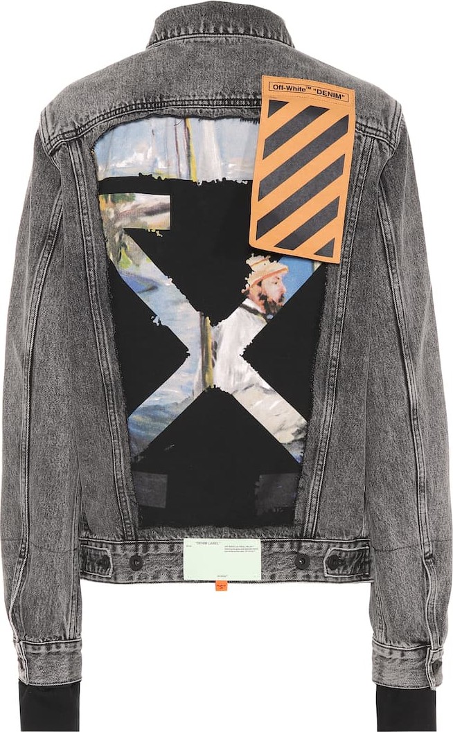 Off White Appliquéd denim jacket