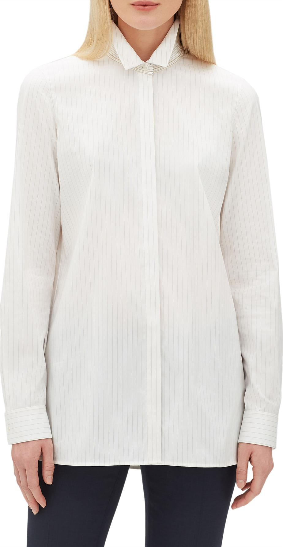 Lafayette 148 New York Bray Stanford Stripe Blouse