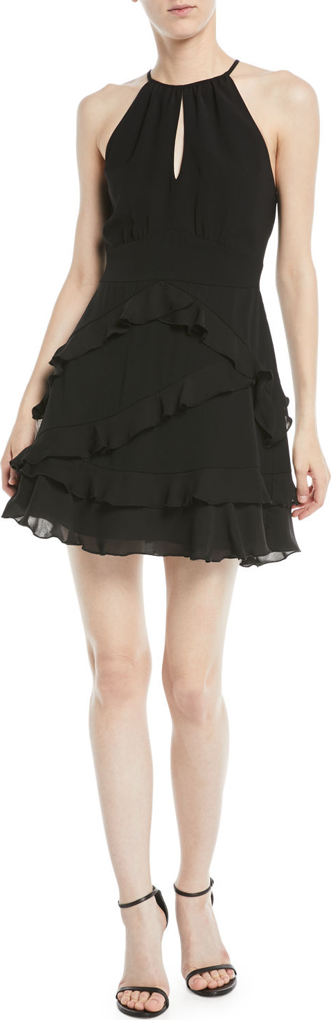 Parker Phoenix Ruffled Halter Mini Dress