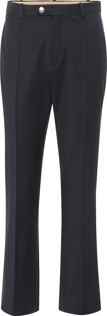 Chloe High-rise straight wool-blend pants