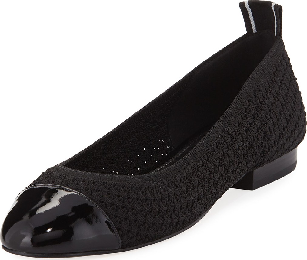MICHAEL MICHAEL KORS Vicky Knit Cap-Toe Ballet Flats