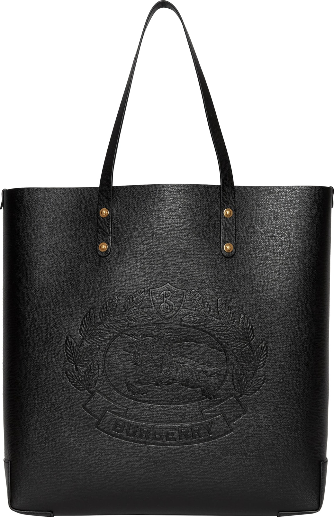 Burberry London England Embossed Crest Large Leather Tote