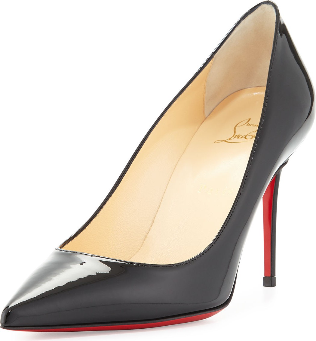 Christian Louboutin Decollete 85mm Patent Leather Red Sole Pump
