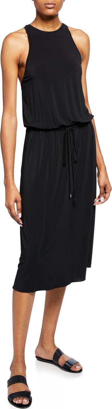 Theory High-Neck Sleeveless Midi Dress