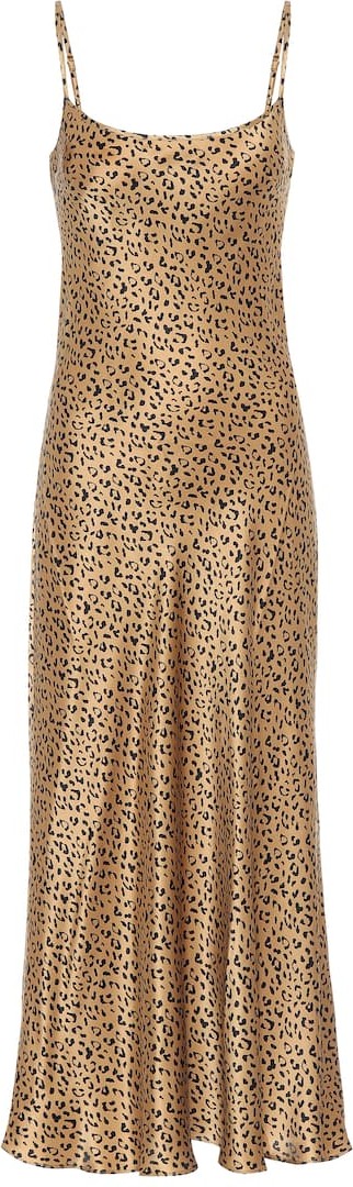 RIXO LONDON Holly leopard-print silk midi dress