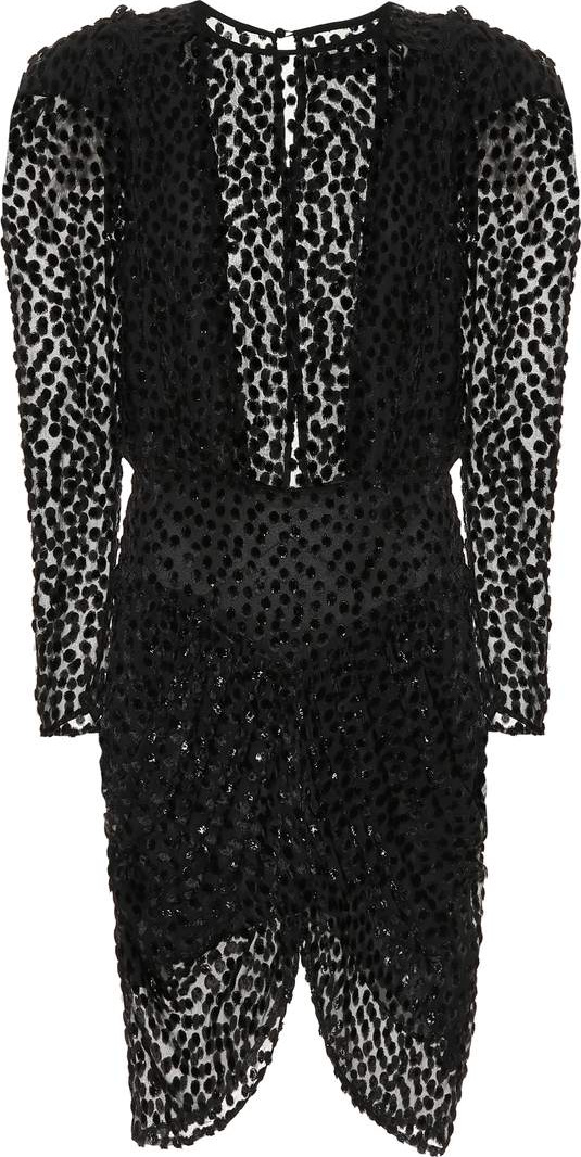 Isabel Marant Margaret flocked velvet dress