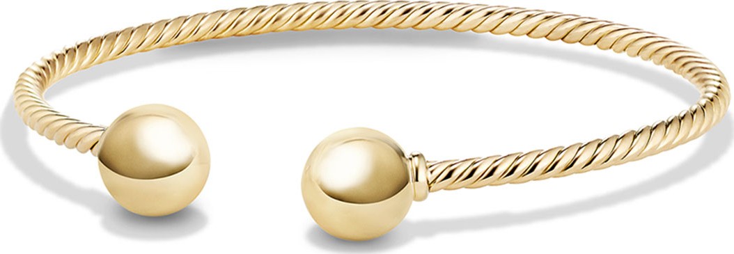 David Yurman Solari 18K Gold Bead Cuff Bracelet