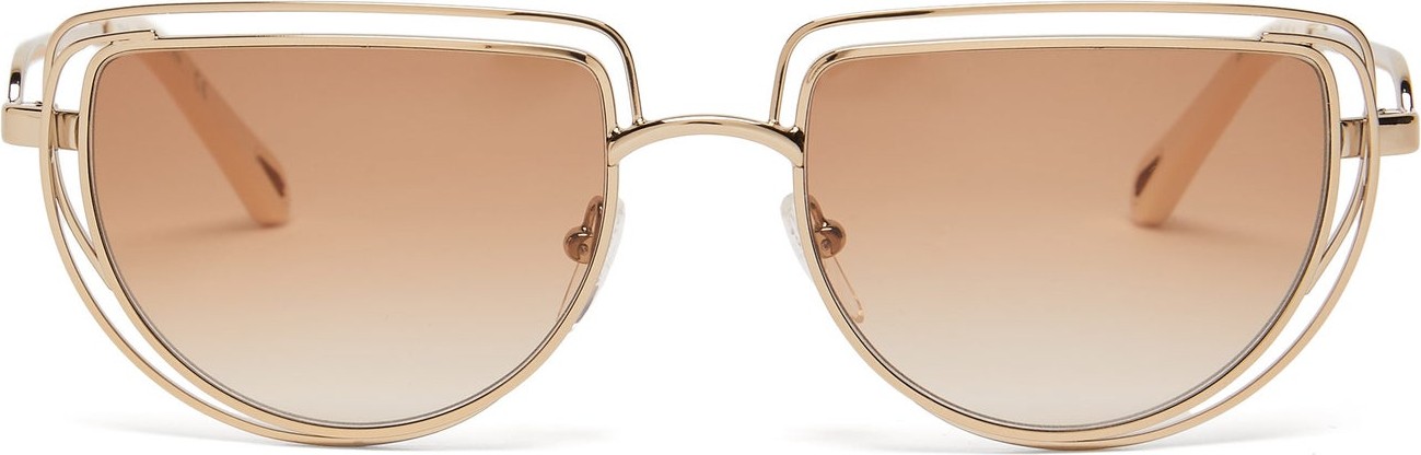 Chloe Carlina half-moon metal sunglasses