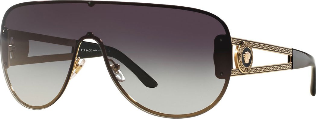 Versace Gradient Greek Key Shield Sunglasses