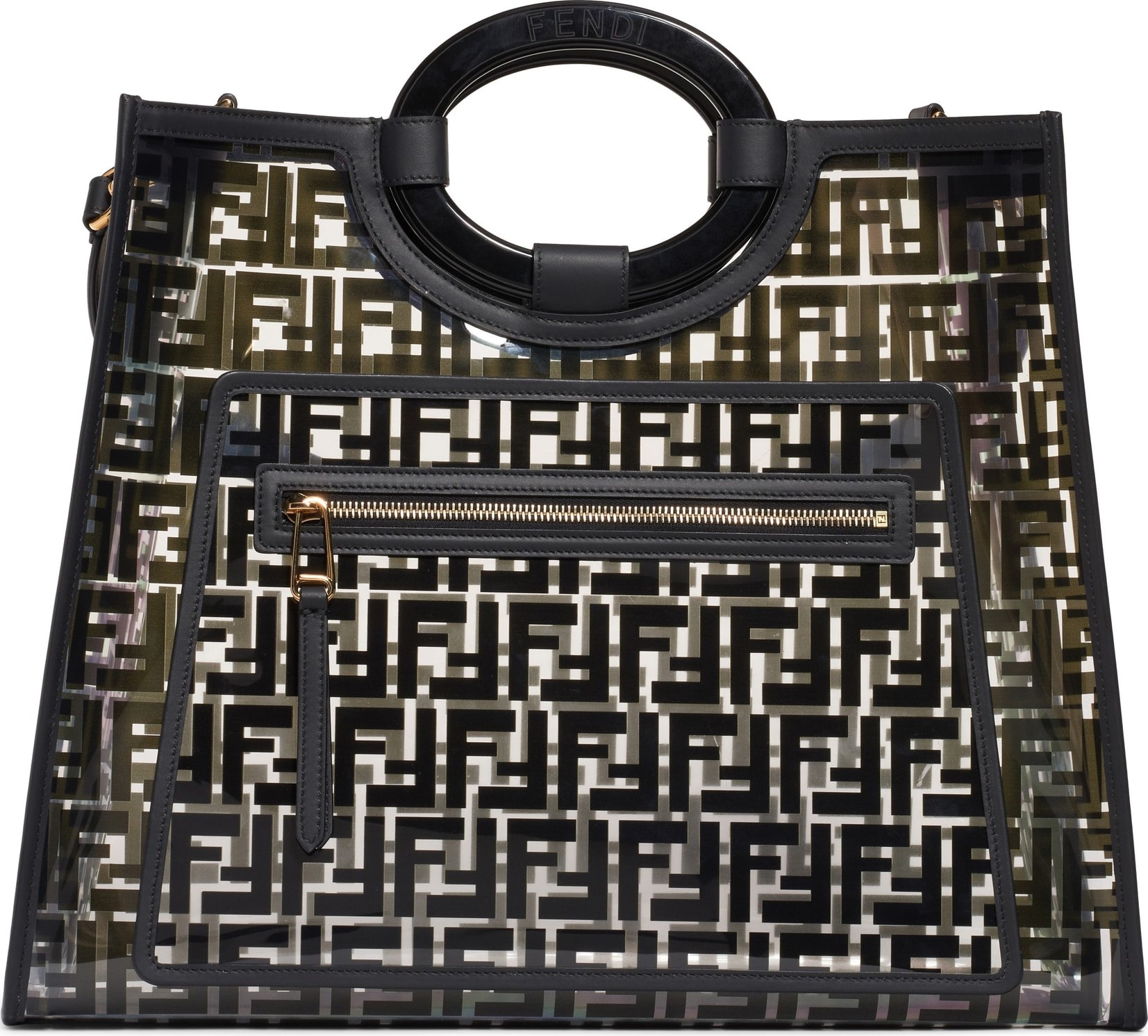 Fendi Medium Runway Logo Transparent Shopper