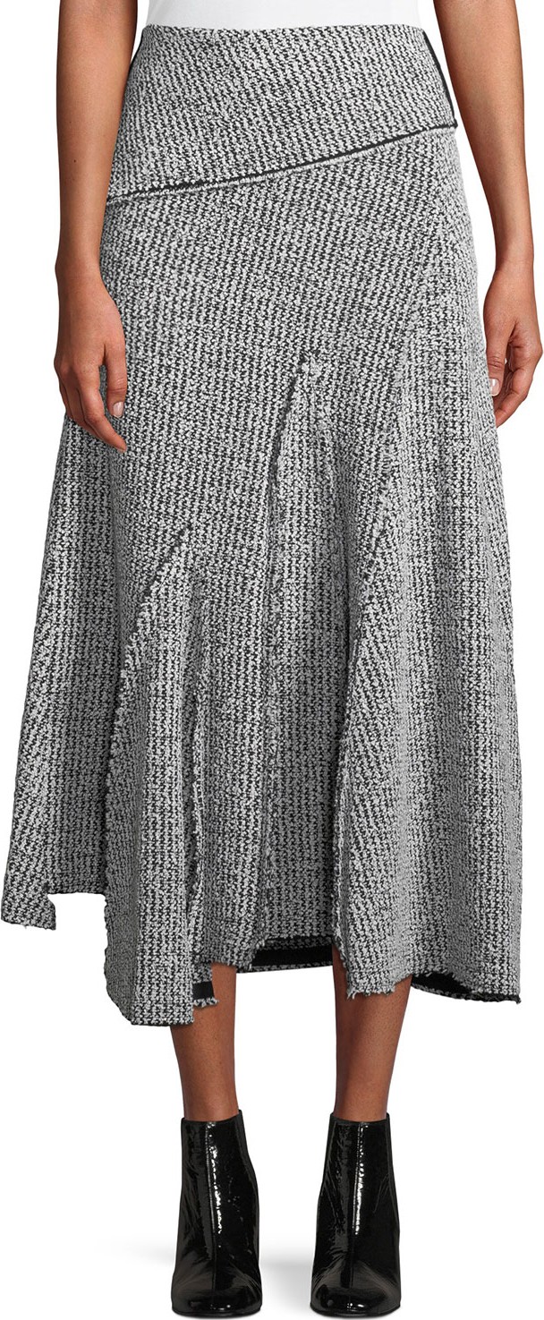 3.1 Phillip Lim Draped Wool Asymmetric Midi Skirt