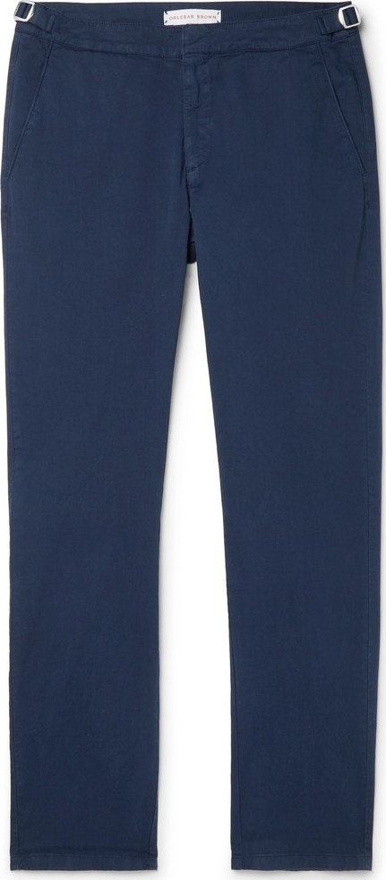 Orlebar Brown Navy Campbell Cotton-Blend Twill Trousers