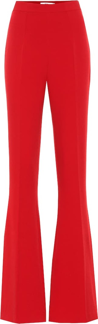 Safiyaa Hallie crêpe high-rise flared pants