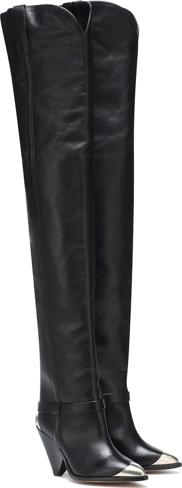 Isabel Marant Lafsten leather over-the-knee boots