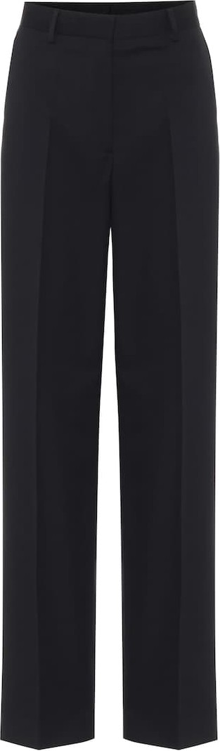 Dries Van Noten High-rise cotton and wool pants