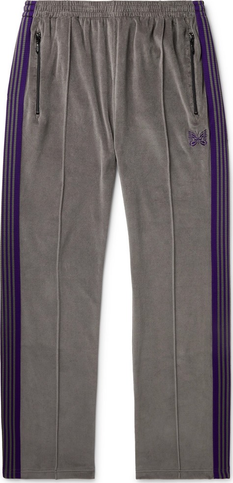 Needles Striped Cotton-Blend Velour Sweatpants